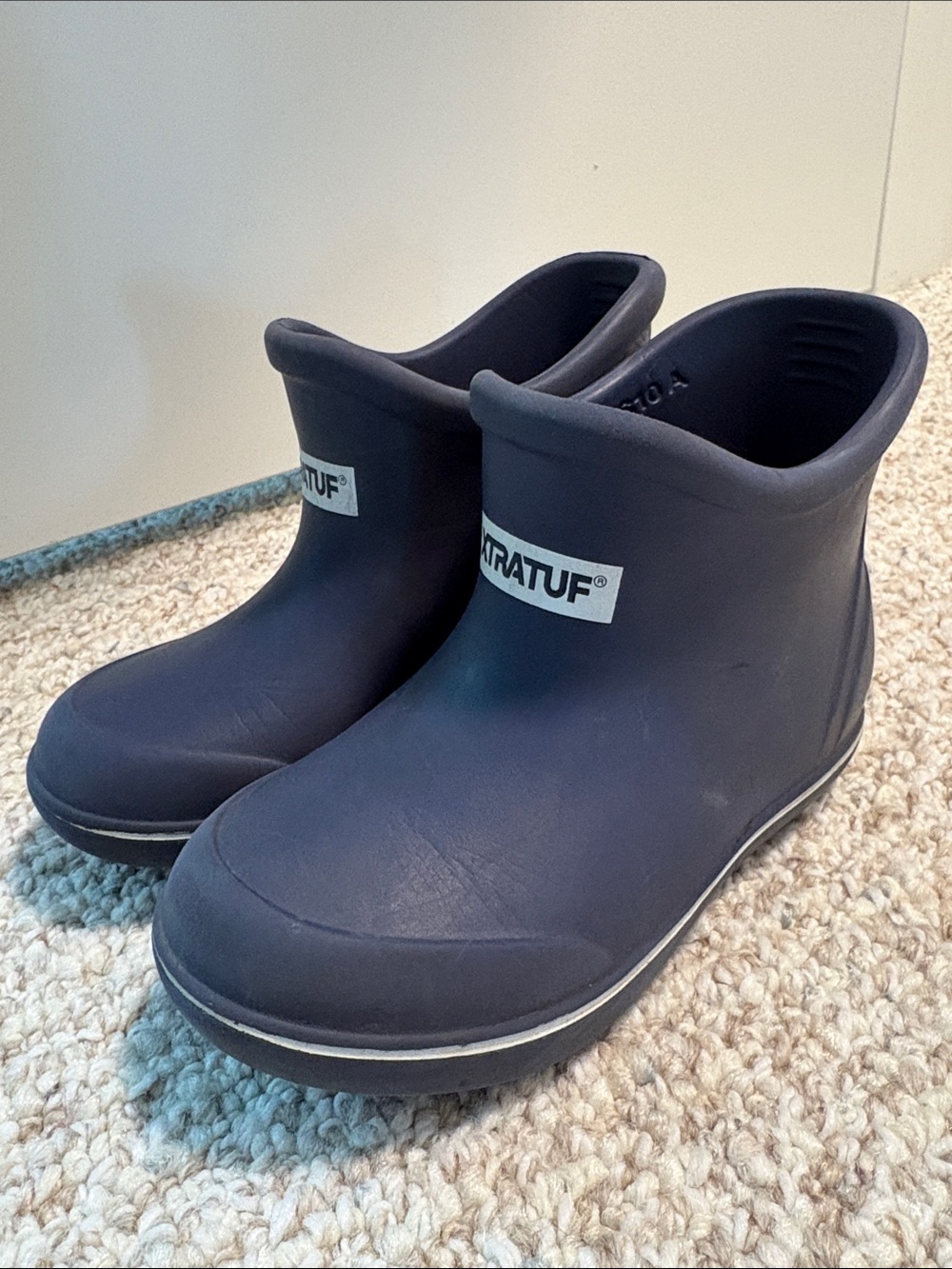 XTRATUF TUFS Little Kids Ankle Deck Boot - Navy, Size 10